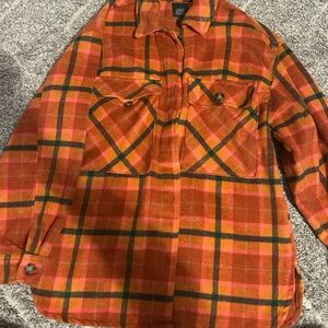 Wild Fable Orange Plaid Jacket